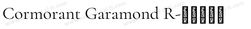 Cormorant Garamond R字体转换